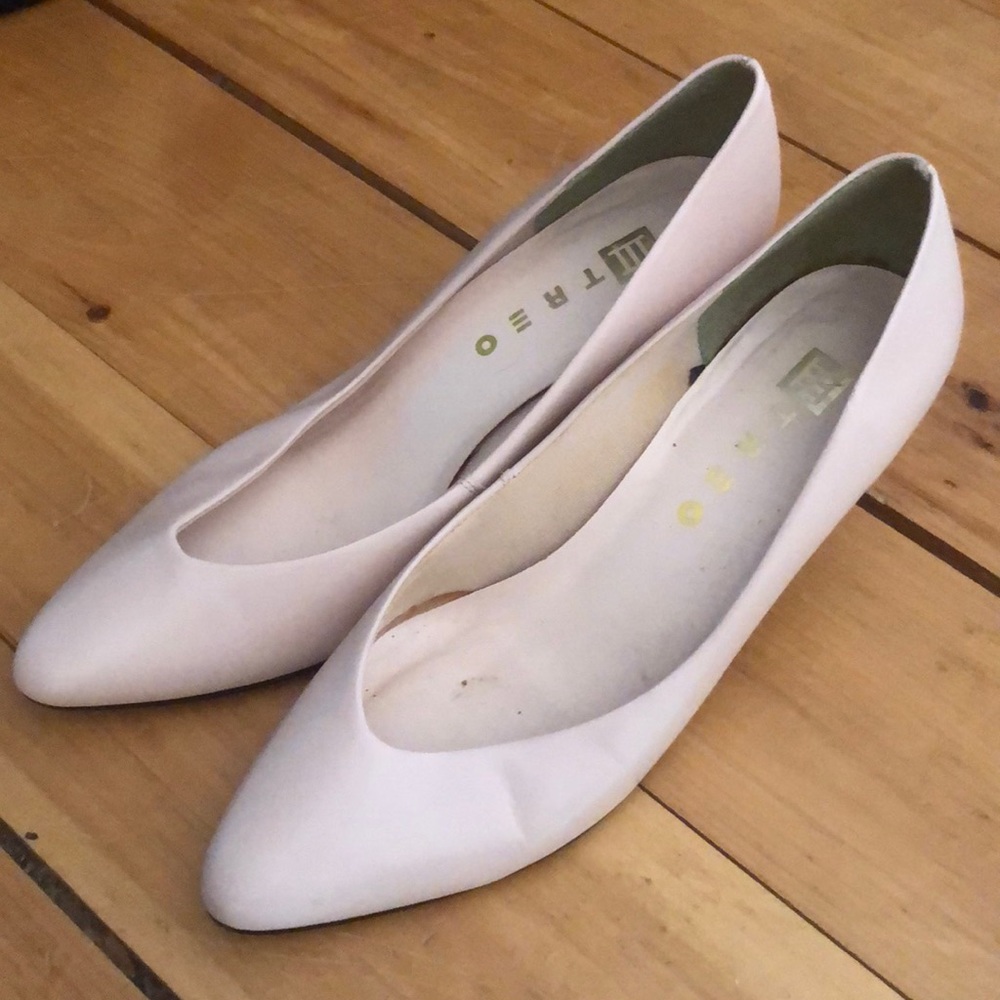 Vintage pink heels, 2” Made in Brazil, Treo